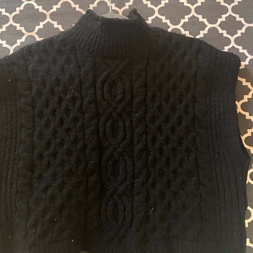Black/Grey Sweater Vest